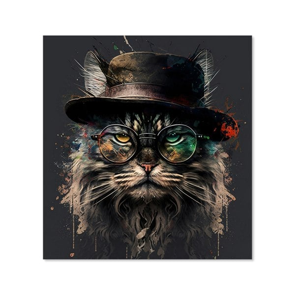 Warren Reed - Designer Maine Coon Cat With GlassesSplashart Kitchen Splashback