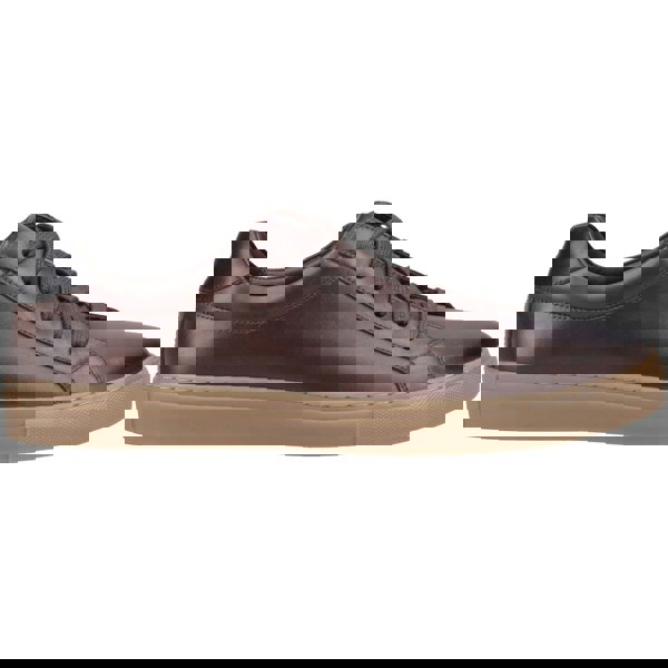 Hush Puppies Colton Leather Men's Coffee Trainers