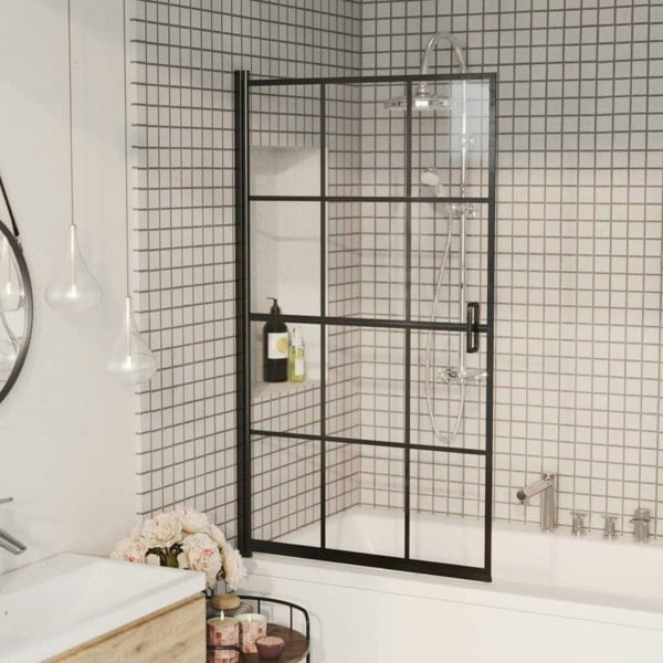 Berkfield Shower Enclosure ESG 80x140 cm Black