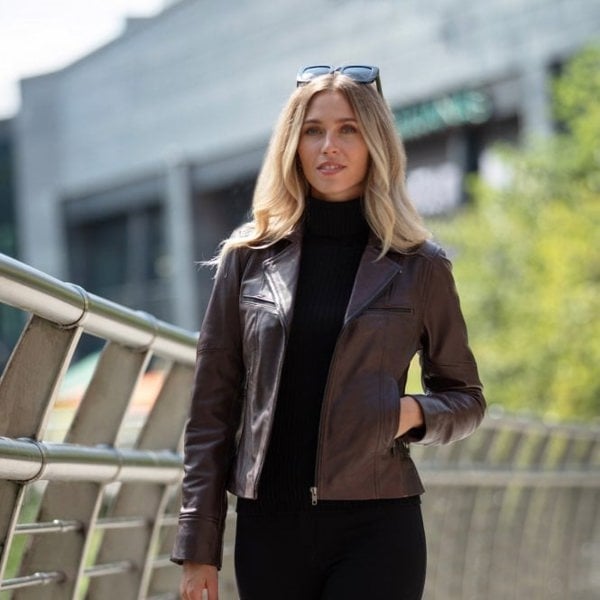 Ashwood 'Eva' Ladies  Ashwood Leather Biker Jacket: AWL-1991