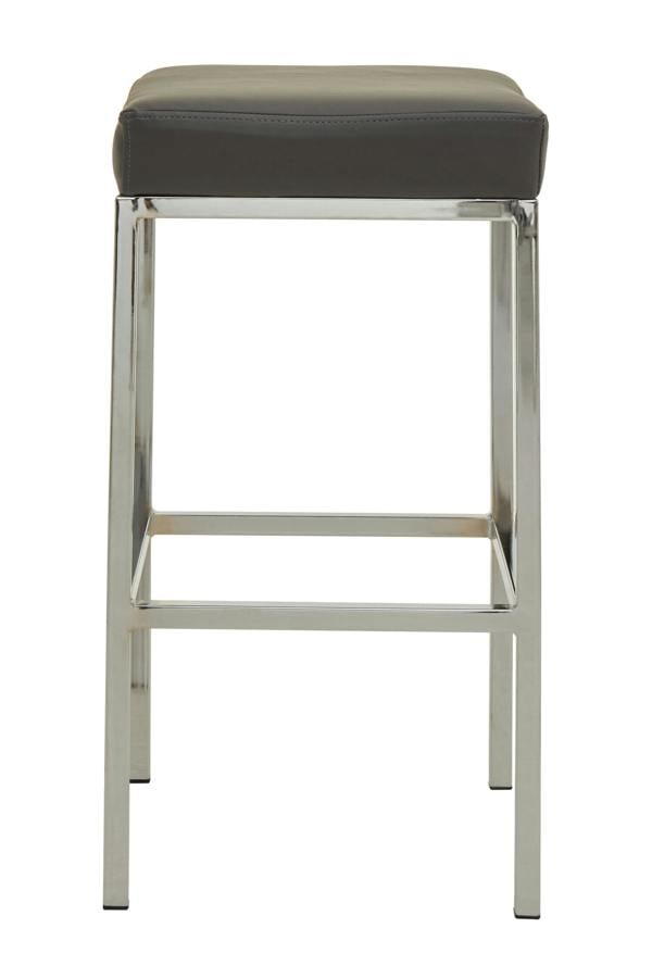 Interiors by Premier Baina Dark Grey And Chrome Finish Bar Stool