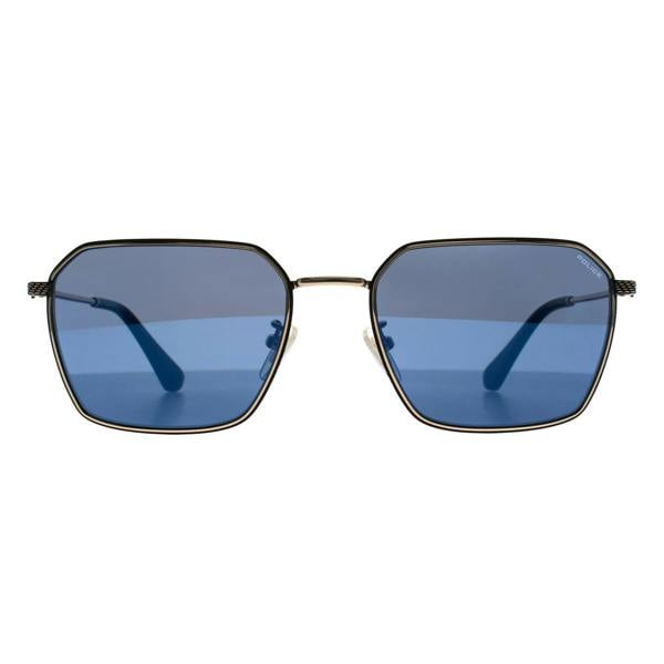 Police Sunglasses SPLL84 Octane 9 300B Shiny Rose Gold Smoke Blue Mirror
