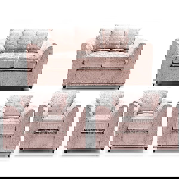 Furnishings For Less Monaco Chenille Fabric 2 Seater and 2 Armchairs