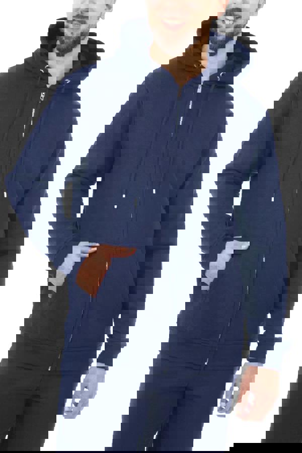 Smart Living Men's Zip-Up Hoodie - Eco-Friendly, Soft & Stylish - Navy