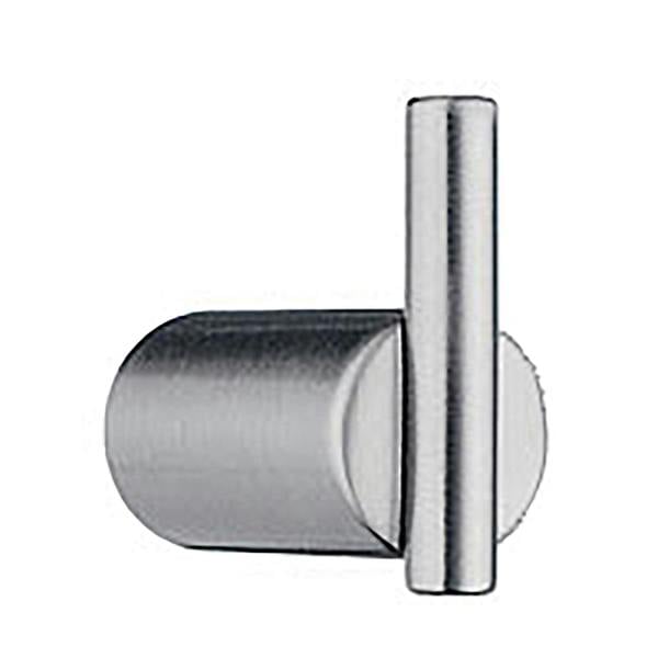 Brushed stainless steel single hook