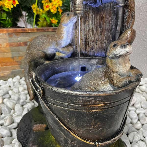 Tranquillity Water Features Otters at Tap Animal Animal Fountain Water Feature