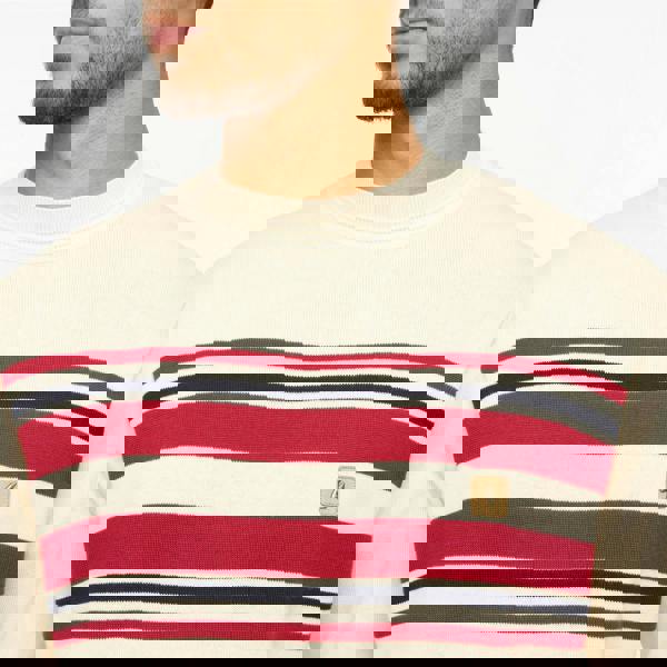 Gabicci V55GM19 Mens Liam Long Sleeve Knitted Crew Neck Sweater Gabicci Vintage - CREAM