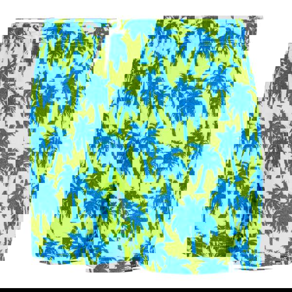 Regatta Mens Loras Palm Swim Shorts - Sharp Green/Sonic Blue - 