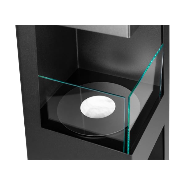 BIOFireplacesGMT Freestanding Bio Fireplace Pyramid Garden Black Matt Ventless