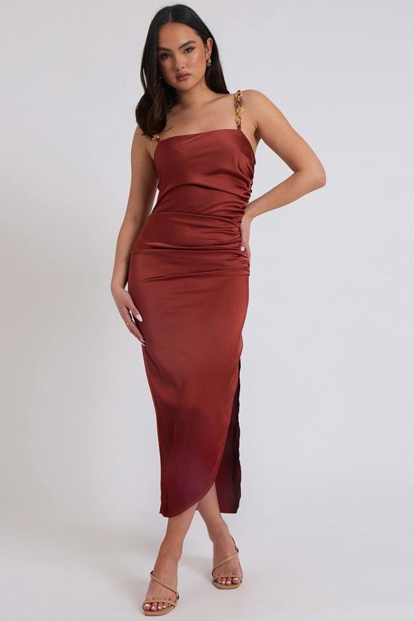 Urban Bliss Satin Organic Chain Dress