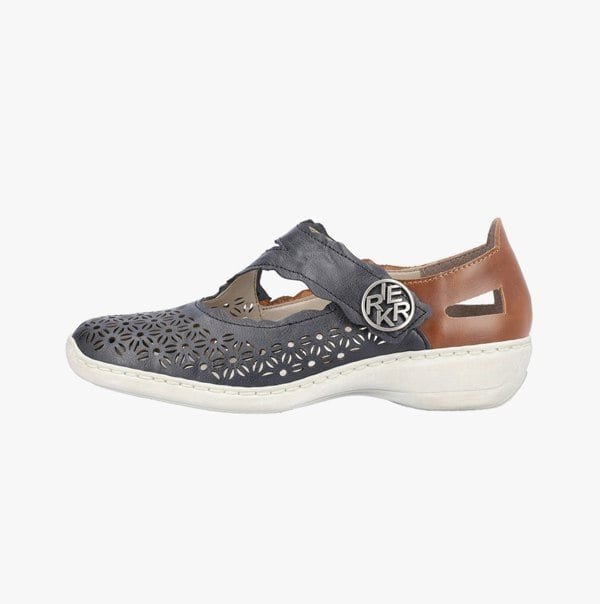 Rieker 413G4-14 Womens Shoes - Blue Multi