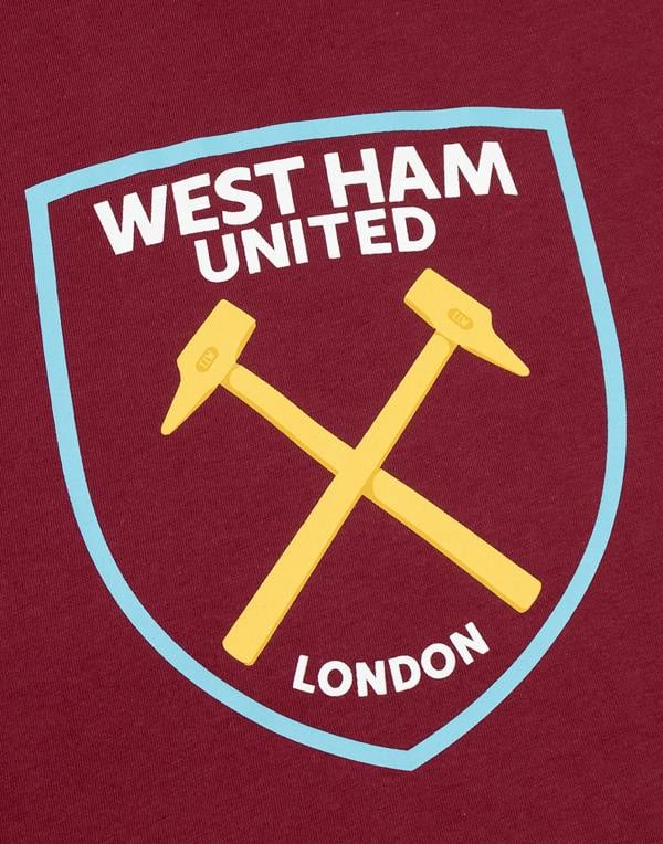 West Ham United Unisex Red Logo Short Sleeve Long Leg Pyjama Set