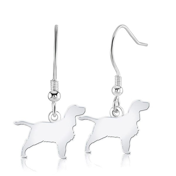 Mylee London English Springer Spaniel Silhouette Silver Earrings