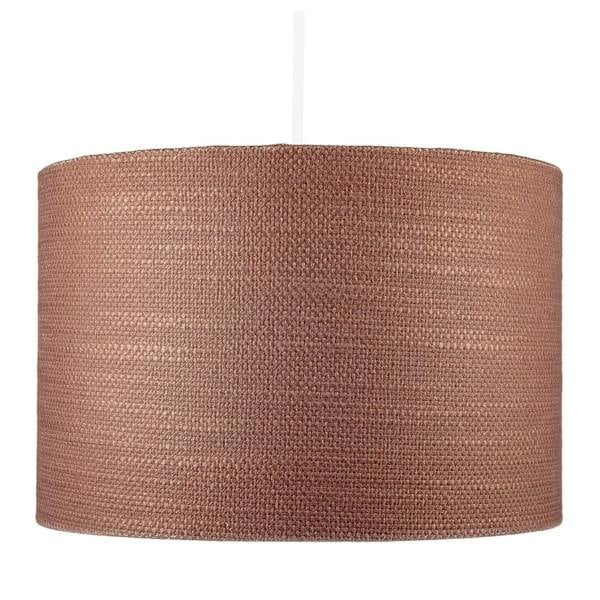 Mocha Mousse Brown Textured Linen Pendant Lighting Shade with Diffuser Image 8