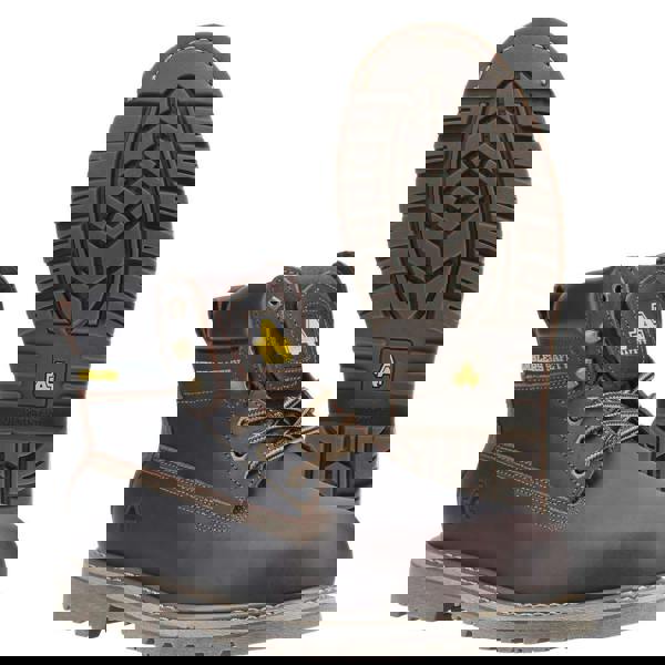 Amblers Safety Amblers FS164 Mens Goodyear Steel Toe/Midsole Safety Boot, image showing a sturdy safety boot with steel toe and midsole, featuring a rugged sole and durable leather construction.