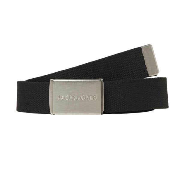 Jack And Jones Mens Canvas Woven Belt - Black - 
