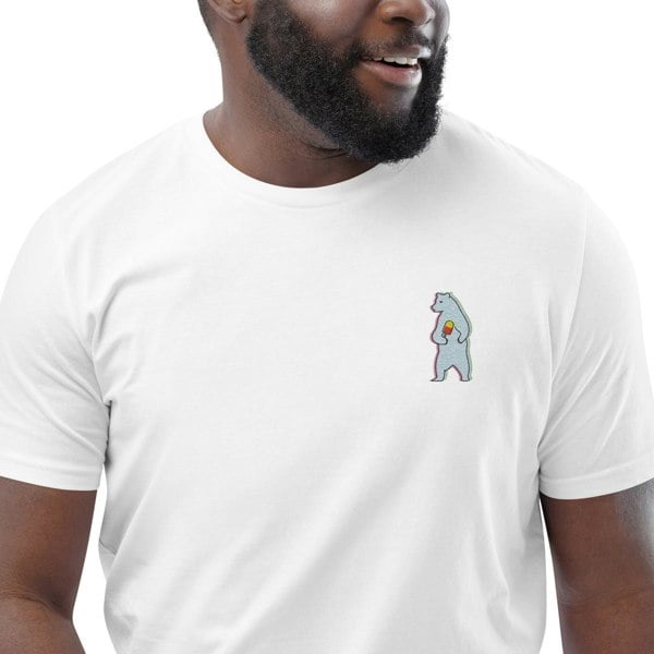 ANCHOR & CREW Polar Bear x Ice Cream In The Wild Organic Cotton Embroidered T-Shirt