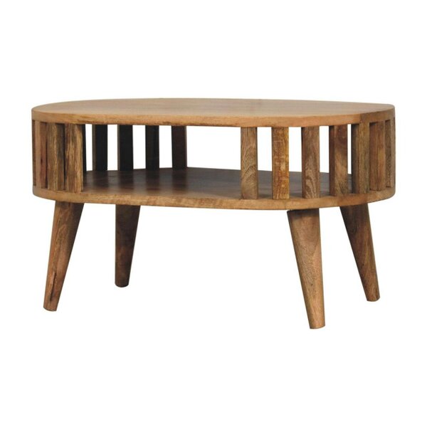 Wyld Haus Varenna Natural Mango Wood Slatted Coffee Table