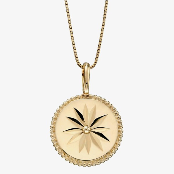 T. H. Baker 9ct Yellow Gold Wellness Symbol Necklace GP2281 GN141
