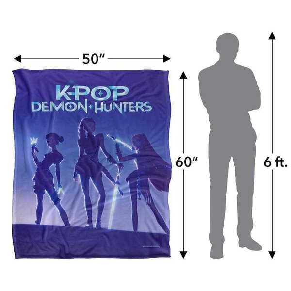 K-Pop Demon Hunters Shadow Huntr/X Blanket - Multicoloured