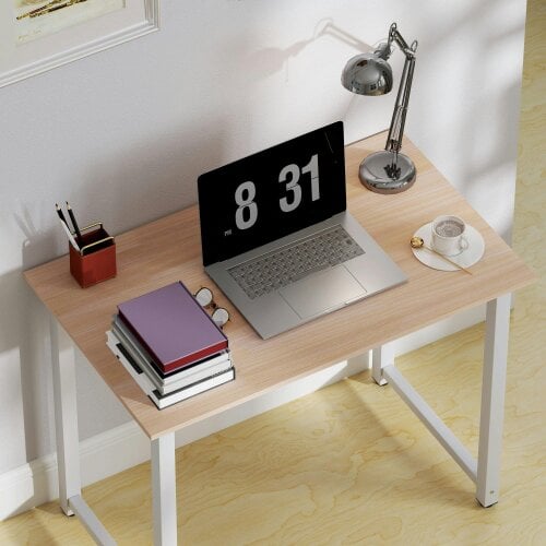 Wyld Haus Raha 100cm White Metal Frame Writing Desk