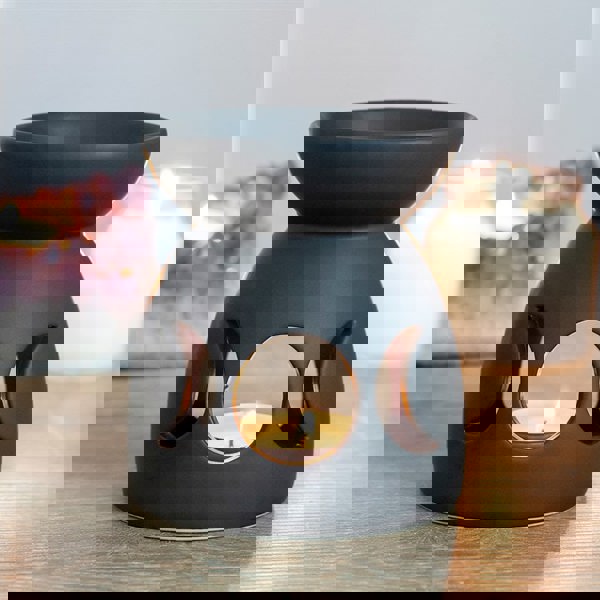 Serano Black Triple Moon Cut Out Oil Burner