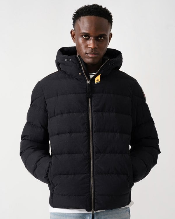Parajumpers Cassian Mens Hooded Down Jacket - Black 541