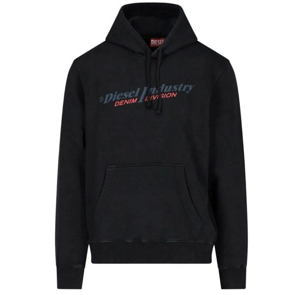 Diesel New Industry Logo Black Hoodie