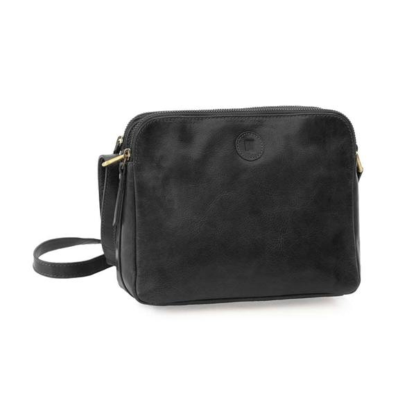 PRIMEHIDE Orion Leather Handbag Double Zipper