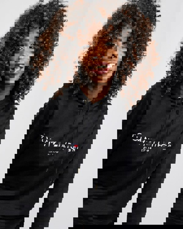 Tommy Hilfiger Heritage Logo Womens Hoodie - Black