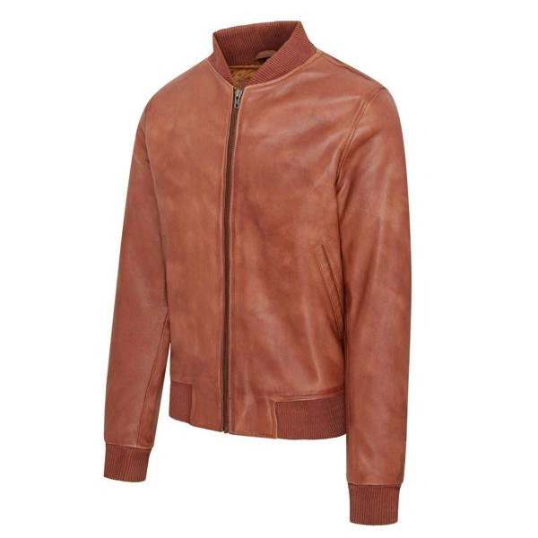 Infinity Leather Mens Soft Leather MA-1 Varsity Bomber Jacket