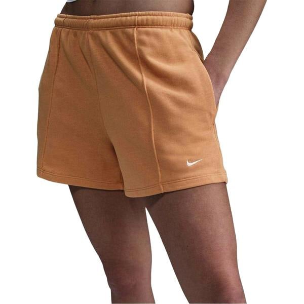 Nike Womens/Ladies Relaxed Fit Sweat Shorts - Copper - 