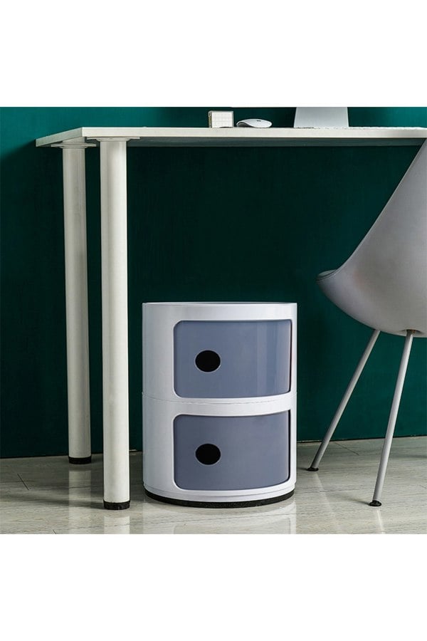 Living and Home 2-Tiered Plastic Storage Drawer Unit