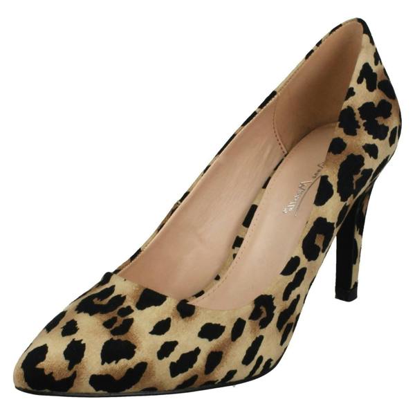 Anne Michelle Ladies Anne Michelle High Heel Pointed Toe Court Shoes