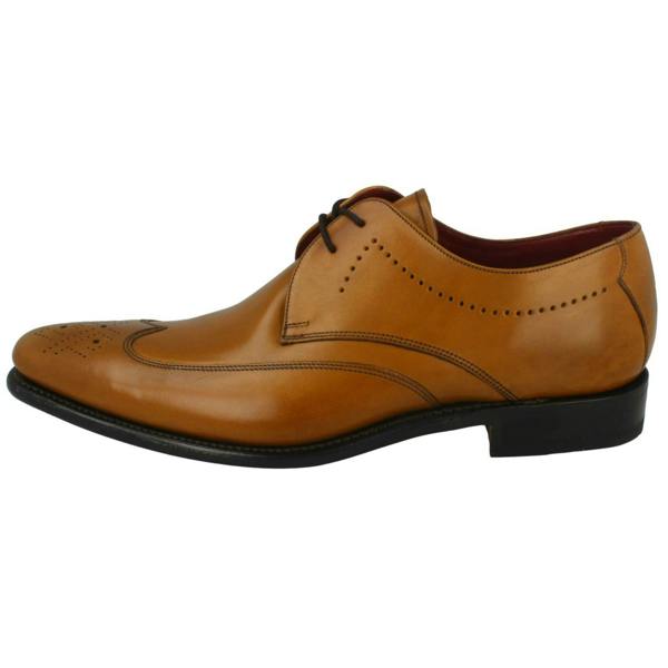 Loake Mens Loake Brogue Lace Up Leather Shoes Stitch