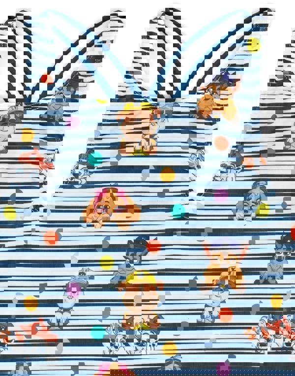 Paw Patrol Girls White Striped 1 Piece Swimming Costume