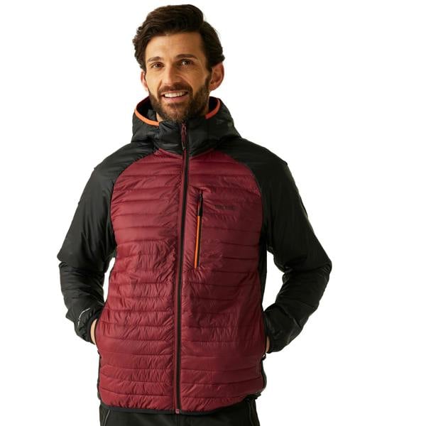 Regatta Mens Rowak Padded Jacket - Dark Maroon/Black - 