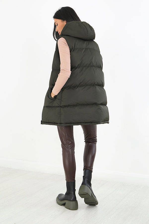 Ladies Brave Soul CELLOLGIL Padded Longline Gilet