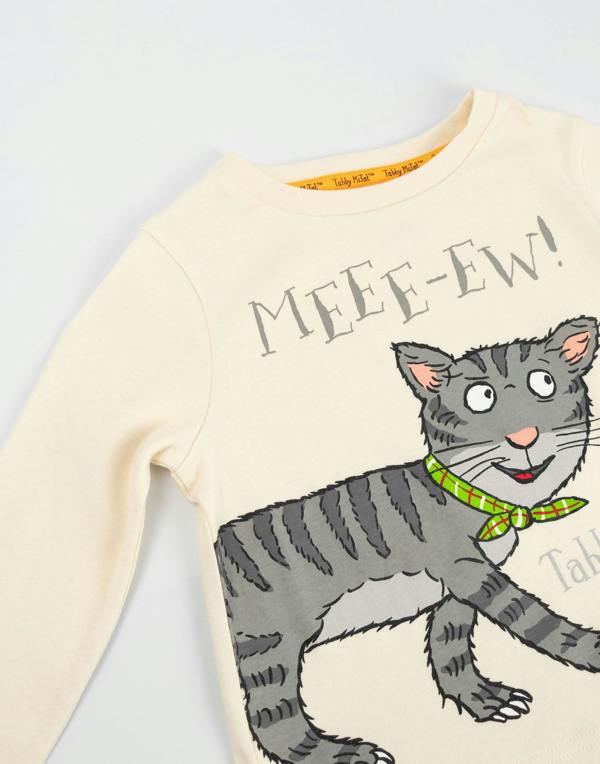 Vanilla Underground Gruffalo & Friends Tabby McTat Unisex Kids Multicoloured Meee-ew Long Sleeve Long Leg Pyjama Set