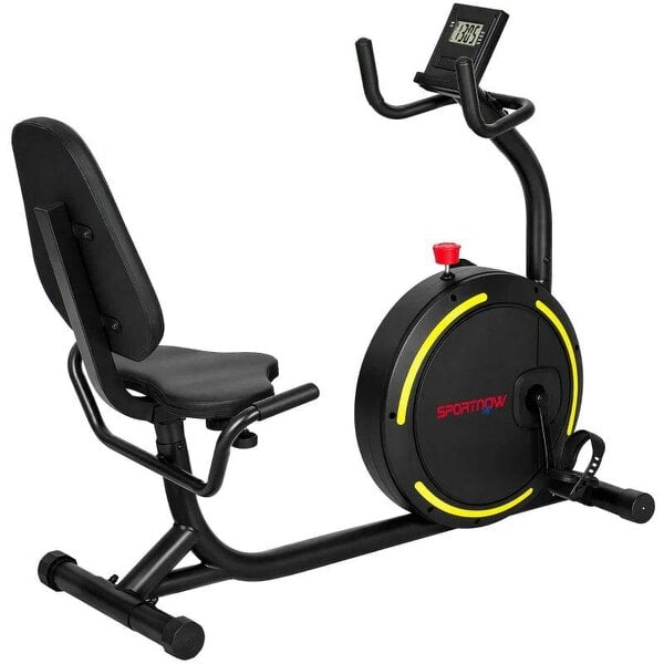 Recumbent Exercise Bike for Home, Indoor Stationary Bike for Seniors with App Connectivity, 0-100% Magnetic Resistance