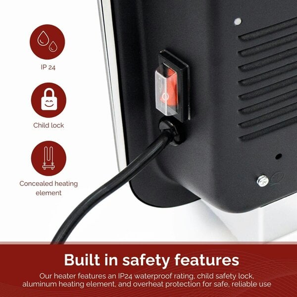 Rediffusion Smart Glass Panel Heater 1500W