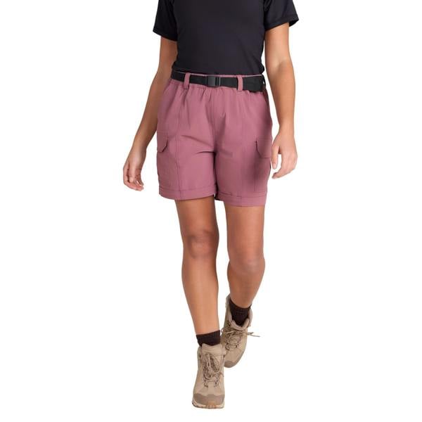 Mountain Warehouse Womens/Ladies Stellar Ripstop Hiking Cargo Shorts - Dark Pink - 