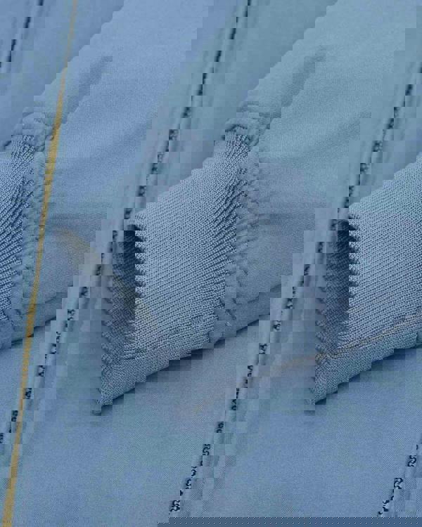 Lambretta Mens ShowerProof Classic Harrington MOD Scooter Jacket Coat, close-up of the cuff and sleeve fabric showing the water-resistant material and ribbed cuff design.