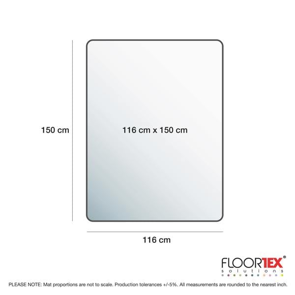 Floortex Cleartex® Enhanced Polymer Anti-Slip Chair Mat for Hard Floors - 116 x 150cm