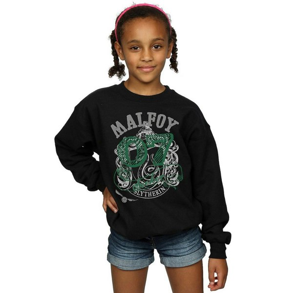 Harry Potter Girls Draco Malfoy Seeker Slytherin Sweatshirt - Black