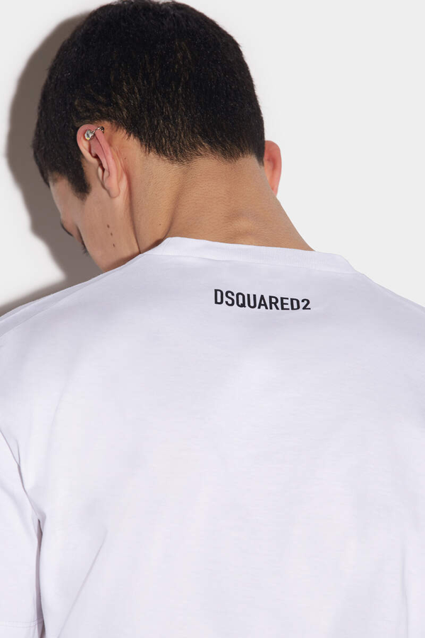 Dsquared2 Cool Print Logo White T-Shirt