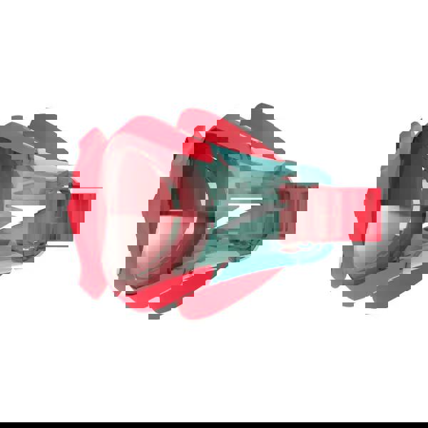 Speedo Hydrosity 2.0 junior swim goggles in red and teal with clear lenses