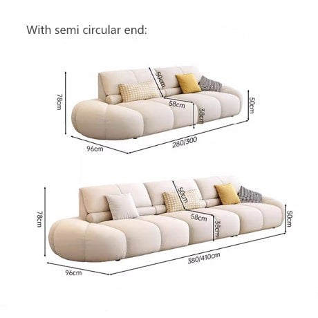 Gia Round Three Seater Sofa-Rit Concept-Cream-Curved Sofa 280cm-Rit Concept