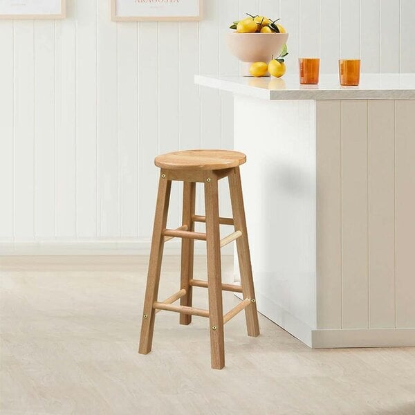 Havendro Wooden Bar Stool Bar Kitchen Stool Breakfast Bar Stool