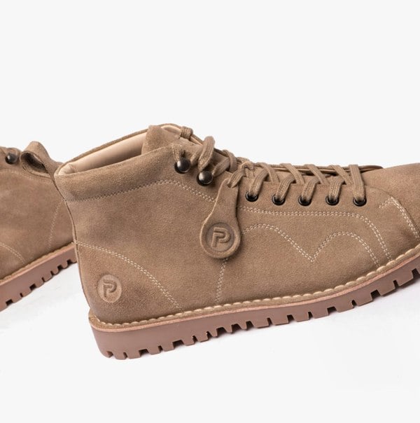 Popps 1961 MOD Mens Suede Boots Sand